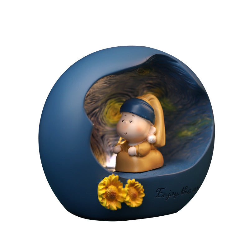 The Artist Presents A Girl With Pearl Earrings And A Star Light