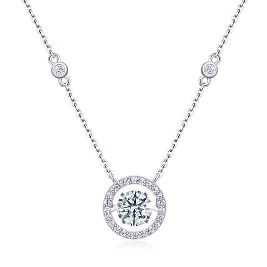 Mobius Necklace - A Fashionable And Light Luxury Jewelry Pendant Necklace Set With Top-quality Moissanite, S925 Silver Plated Platinum