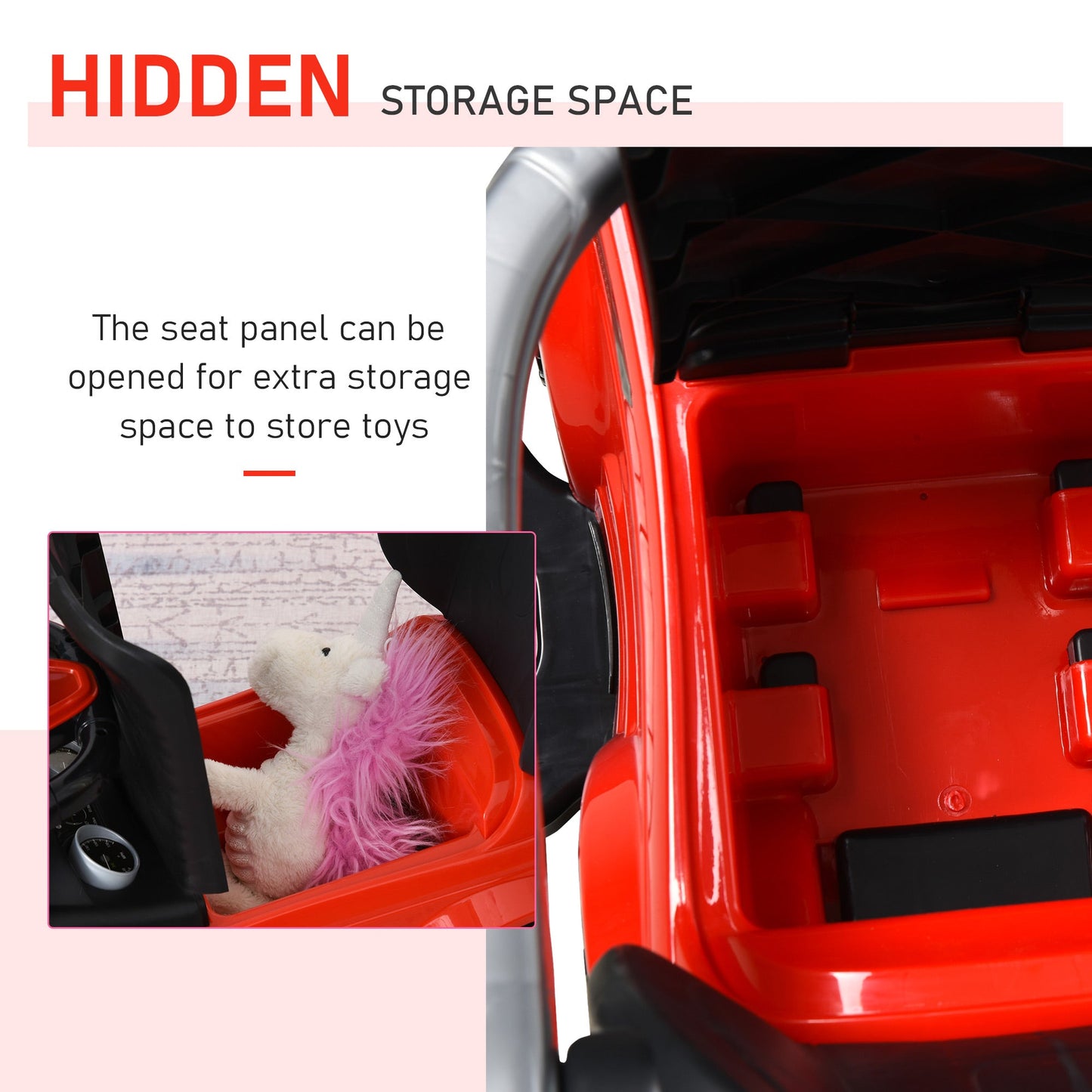 2 In 1 Push Cars for Toddlers Kid Ride on Push Car Stroller Sliding Car with Horn Music Light Function Secure Bar Ride on Toy for Boy Girl 1-3 Years Old Red