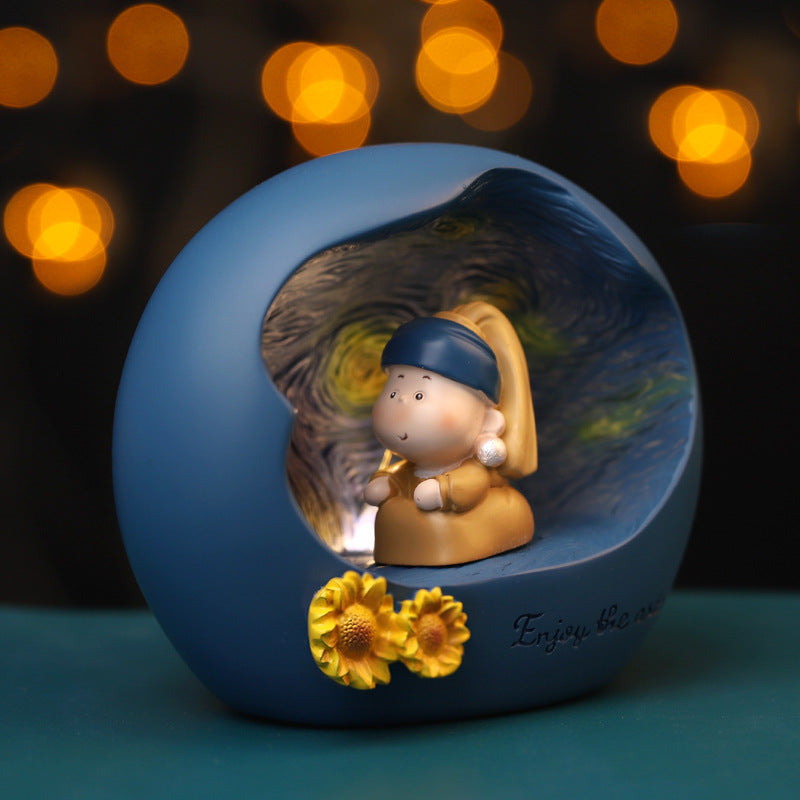 The Artist Presents A Girl With Pearl Earrings And A Star Light